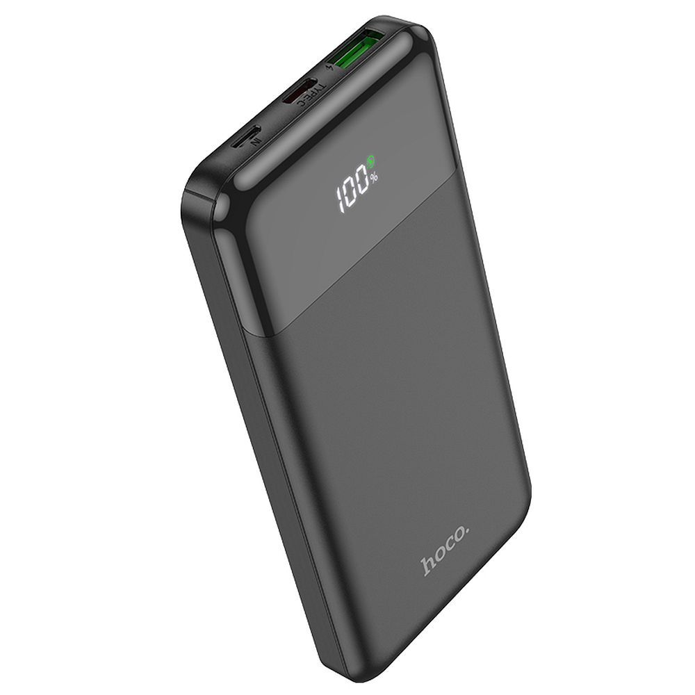 Batterie Externe HOCO J102, 10000mAh, 20W, QC + PD, 1 x USB-A - 1 x USB-C, Noire
