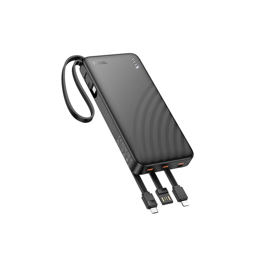 Batterie Externe HOCO J146, 10000mAh, 10W, 1 x Lightning - 1 x microUSB - 1 x USB-A - 1 x USB-C, Noire