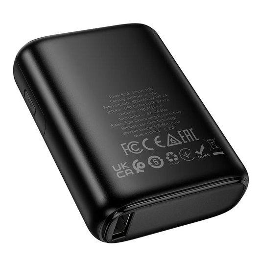 Batterie Externe HOCO J158, 5000mAh, 10W, 1 x USB-A, Noire