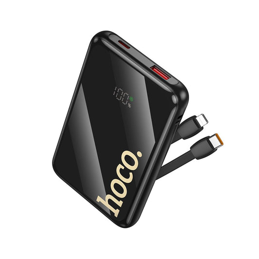 Externe Batterie HOCO Q37, 10000mAh, 22,5W, QC + PD, 1 x Lightning - 1 x USB-A - 2 x USB-C, Schwarz