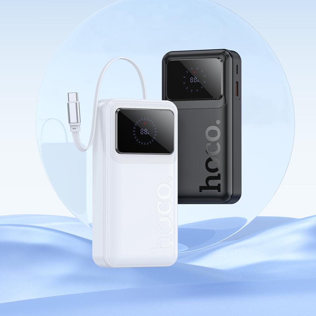 HOCO Q41 Powerbank, 20000 mAh, 22,5 W, QC + PD, 1 × USB-A – 2 × USB-C, Weiß