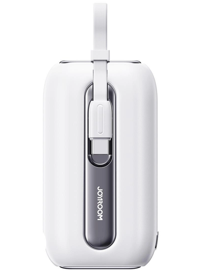 Externer Akku Joyroom Colorful Series JR-L012, 10000mAh, 22.5W, QC + PD, 1 x Lightning - 2 x USB-C, Weiß