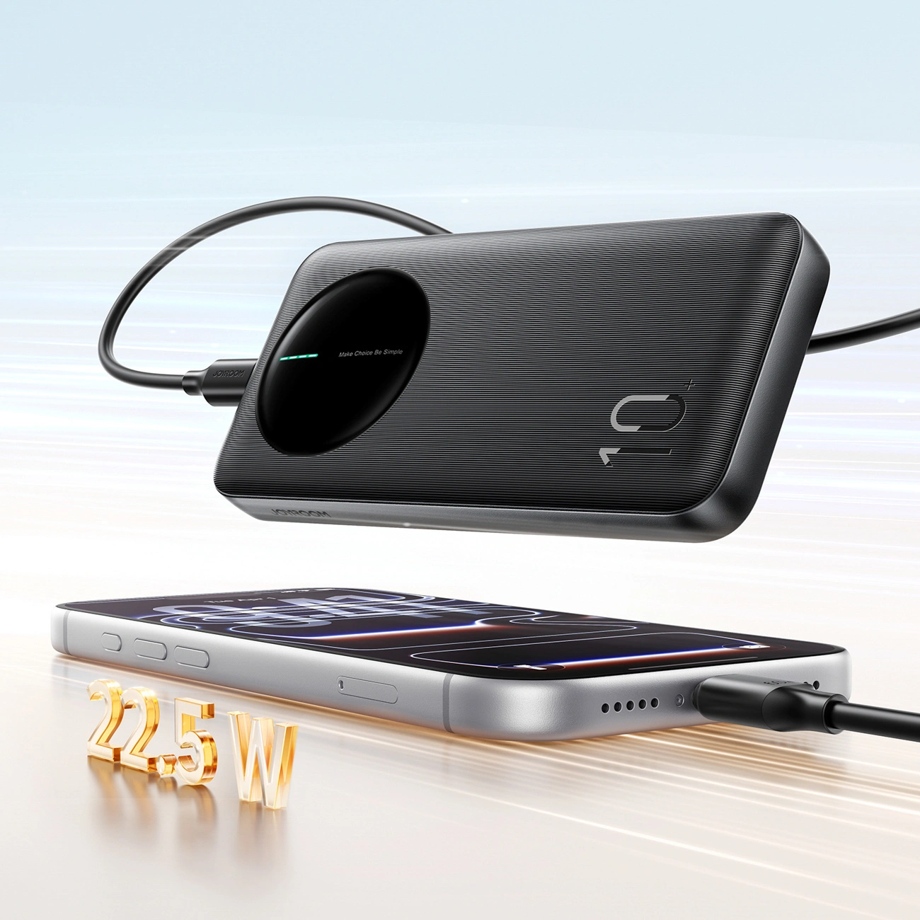 Externe Batterie Joyroom JR-PBF12 Pro, 10000mAh, 22,5W, QC + PD, 1 x USB-C - 2 x USB-A, Schwarz