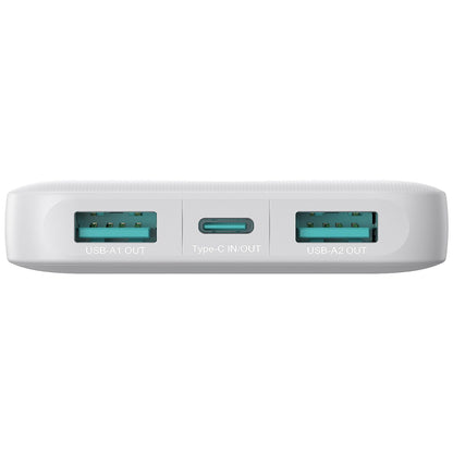 Externer Akku Joyroom JR-PBF12, 10000mAh, 12W, 1 x USB-C - 2 x USB-A, Weiß