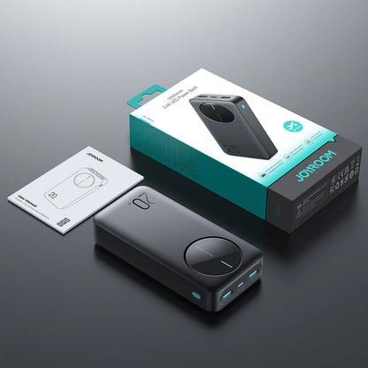 Externer Akku Joyroom JR-PBF14, 20000mAh, 12W, 1 x USB-C - 2 x USB-A, Schwarz