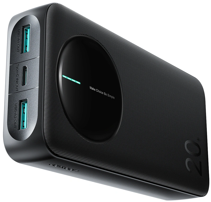 Batterie Externe Joyroom JR-PBF14 Pro, 20000mAh, 22.5W, QC + PD, 1 x USB-C - 2 x USB-A, Noire