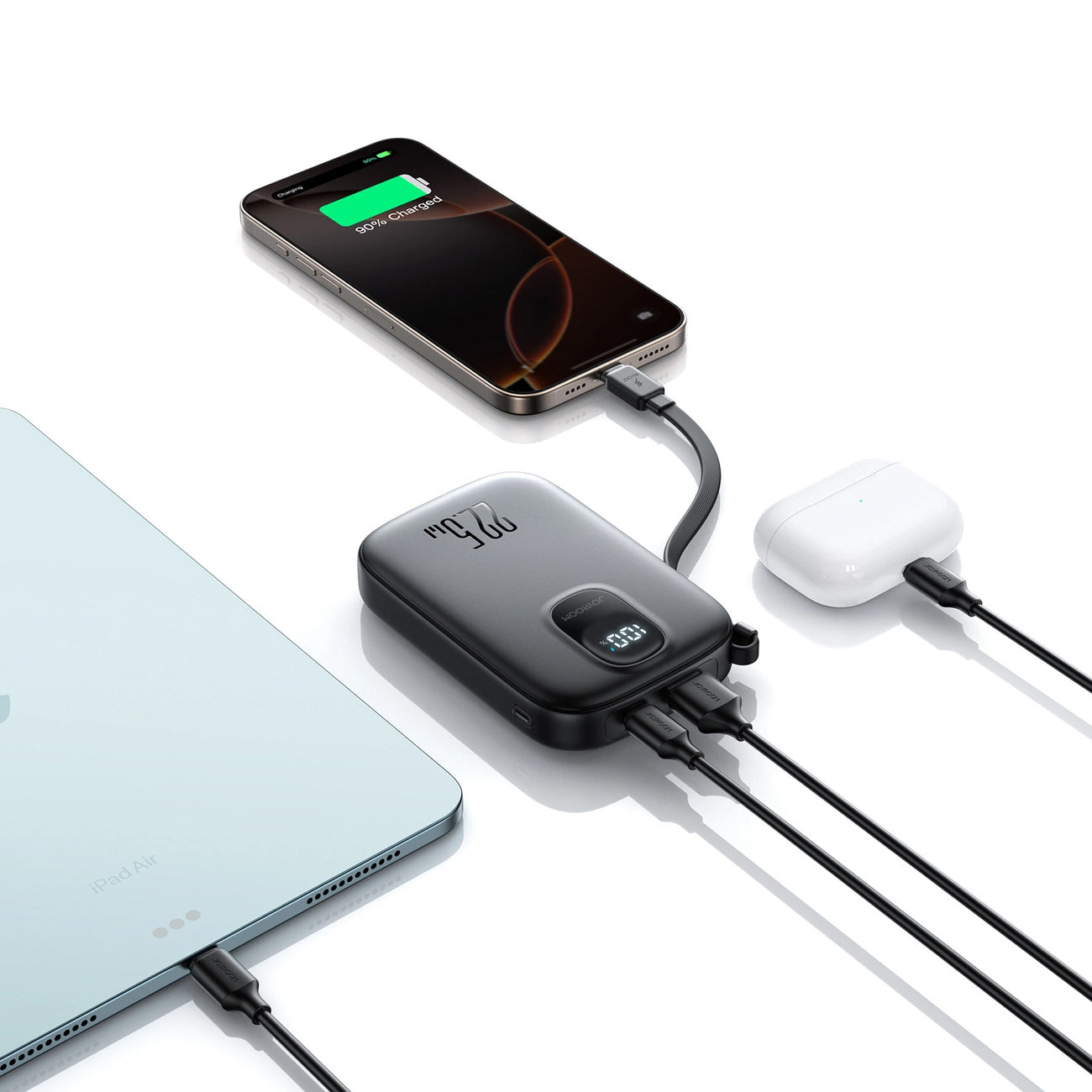 Batterie Externe Joyroom JR-PBF17, 10000mAh, 22.5W, QC + PD, 1 x USB-A - 2 x USB-C, Noire