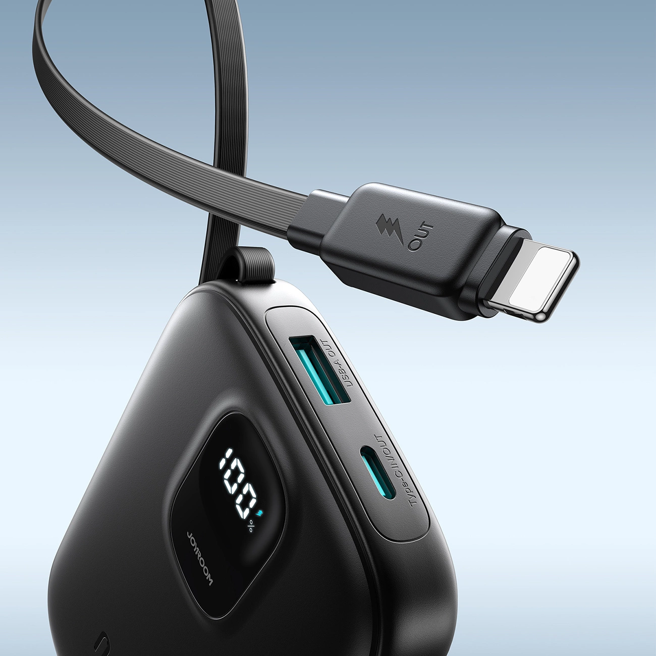 Externer Akku Joyroom JR-PBF18, 10000mAh, 22.5W, QC + PD, 1 x Lightning - 1 x USB-A - 1 x USB-C, Schwarz