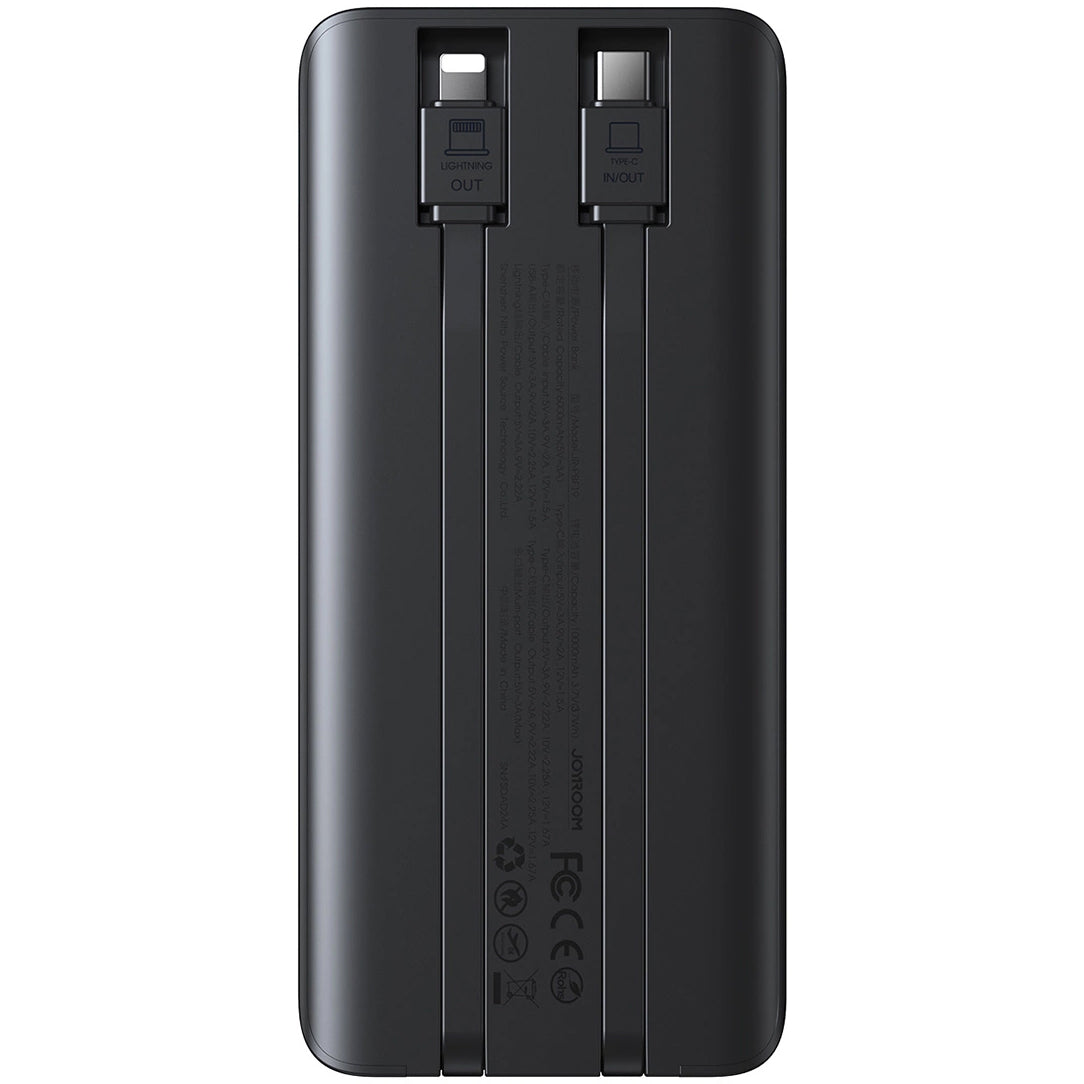 Externer Akku Joyroom JR-PBF19, 10000mAh, 22.5W, QC + PD, 1 x Lightning - 1 x USB-A - 2 x USB-C, Schwarz