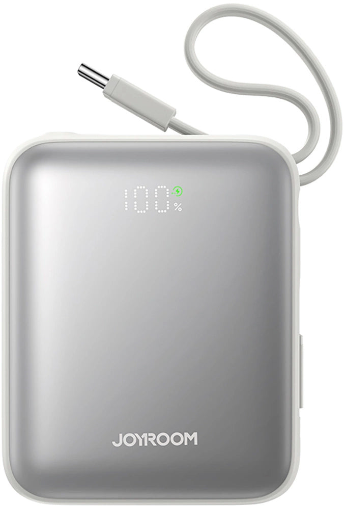 Batterie Externe Joyroom JR-PBF27, 10000mAh, 22.5W, PD, 1 x Lightning - 2 x USB-C, Blanche
