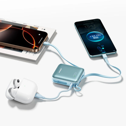 Externer Akku Joyroom JR-PBF27, 10000mAh, 22.5W, PD, 1 x Lightning - 2 x USB-C, Blau