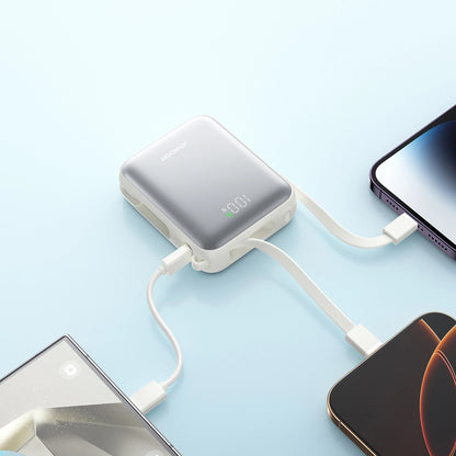 Batterie Externe Joyroom JR-PBF27, 10000mAh, 22.5W, PD, 1 x Lightning - 2 x USB-C, Blanche