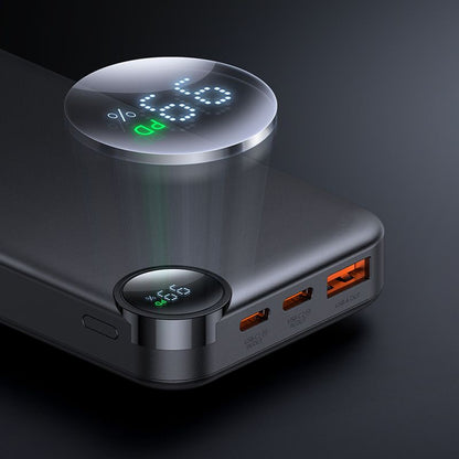 McDodo MC-3850 External Battery Display, 10000mAh, 30W, QC + PD, 1 x USB-A - 2 x USB-C, Black