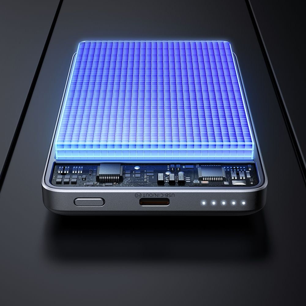 Externer Wireless-Akku McDodo MC-4651 Meta, 10000mAh, 20W, PD + FQI, 1 x QI - 1 x USB-C, Schwarz