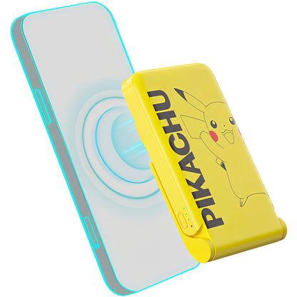 Drahtlose Externe Batterie OTL Pokemon Pikatchu, 5000mAh, 20W, PD + FQI, 1 x QI - 1 x USB-C, Gelb PK1191