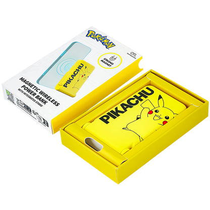 Drahtlose Externe Batterie OTL Pokemon Pikatchu, 5000mAh, 20W, PD + FQI, 1 x QI - 1 x USB-C, Gelb PK1191