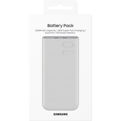 Batterie Externe Samsung, 10000mAh, 25W, PD, 2 x USB-C, Beige, Reconditionnée EB-P3400XUEGEU