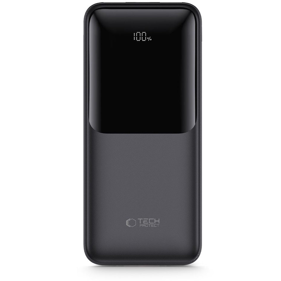 Externer Akku Tech-Protect PB02, 20000mAh, 22.5W, QC + PD, 1 x USB-C - 2 x USB-A, Schwarz