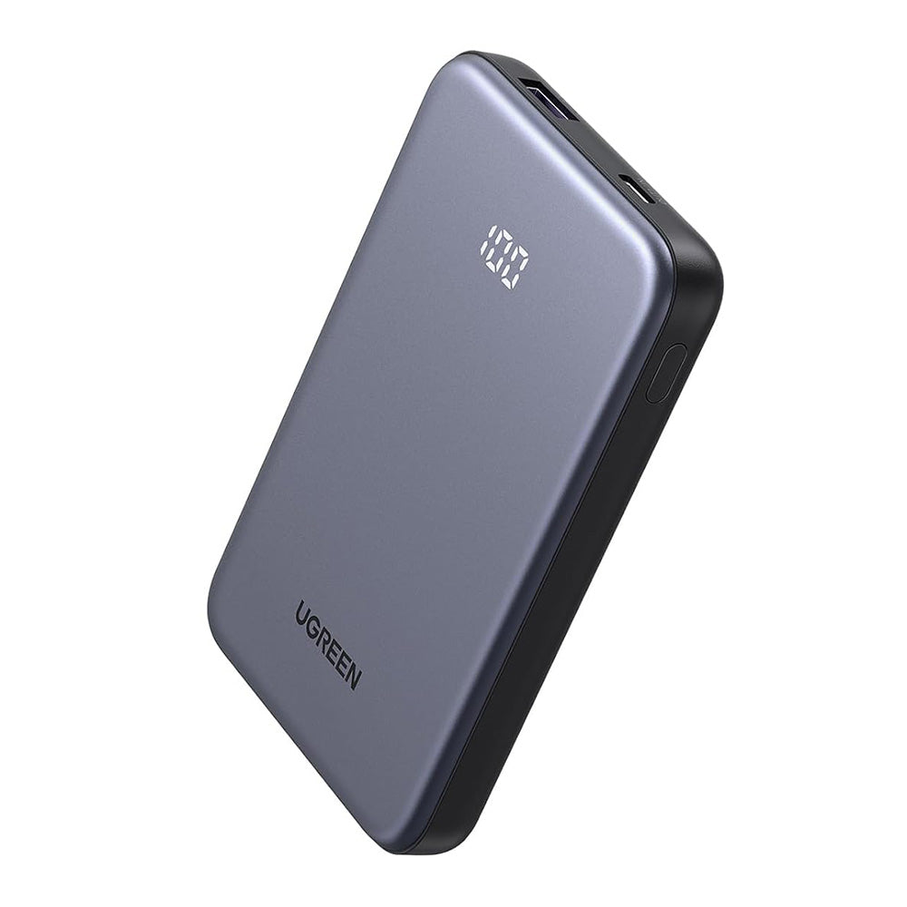 Externer Akku UGREEN 75131B, 10000mAh, 22.5W, QC + PD, 1 x USB-A - 1 x USB-C, Grau