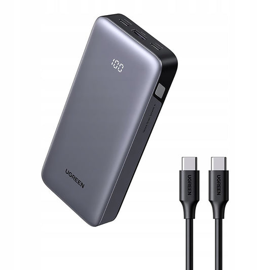 Externe Batterie UGREEN Nexode PB532 (55989B), 20000mAh, 30W, QC + PD, 1 x USB-A - 2 x USB-C, Grau