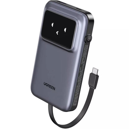 Batterie Externe UGREEN PB511 Uno, 10000mAh, 30W, QC + PD, 1 x USB-A - 2 x USB-C, Gris