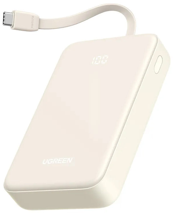 Batterie Externe UGREEN PB521, 20000mAh, 30W, QC + PD, 1 x USB-A - 2 x USB-C, Blanche