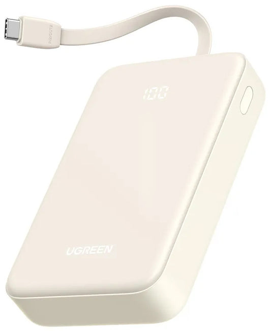 Batterie Externe UGREEN PB521, 20000mAh, 30W, QC + PD, 1 x USB-A - 2 x USB-C, Blanche