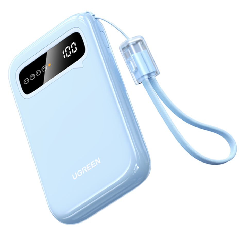 Batterie Externe UGREEN PB522, 10000mAh, 20W, QC + PD, 1 x USB-A - 1 x USB-C, Bleue