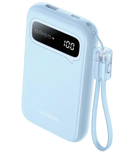 Batterie Externe UGREEN PB522, 10000mAh, 20W, QC + PD, 1 x USB-A - 1 x USB-C, Bleue
