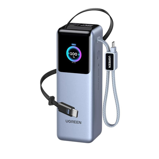 Externe Batterie UGREEN PB728 (75702B), 25000mAh, 200W, QC + PD, 1 x USB-A - 3 x USB-C, Grau