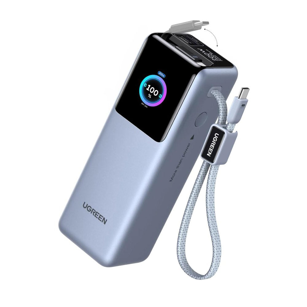 Batterie Externe UGREEN PB728 (75702B), 25000mAh, 200W, QC + PD, 1 x USB-A - 2 x USB-C, Gris