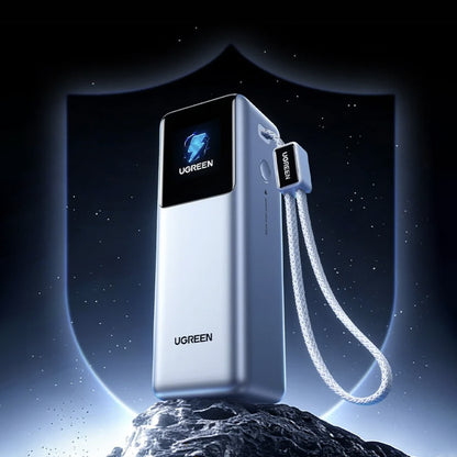 Batterie Externe UGREEN PB728 (75702B), 25000mAh, 200W, QC + PD, 1 x USB-A - 2 x USB-C, Gris
