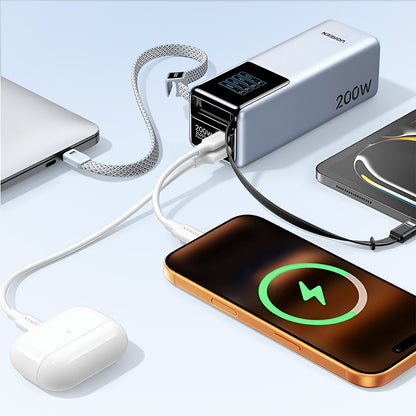 Batterie Externe UGREEN PB728 (75702B), 25000mAh, 200W, QC + PD, 1 x USB-A - 2 x USB-C, Gris