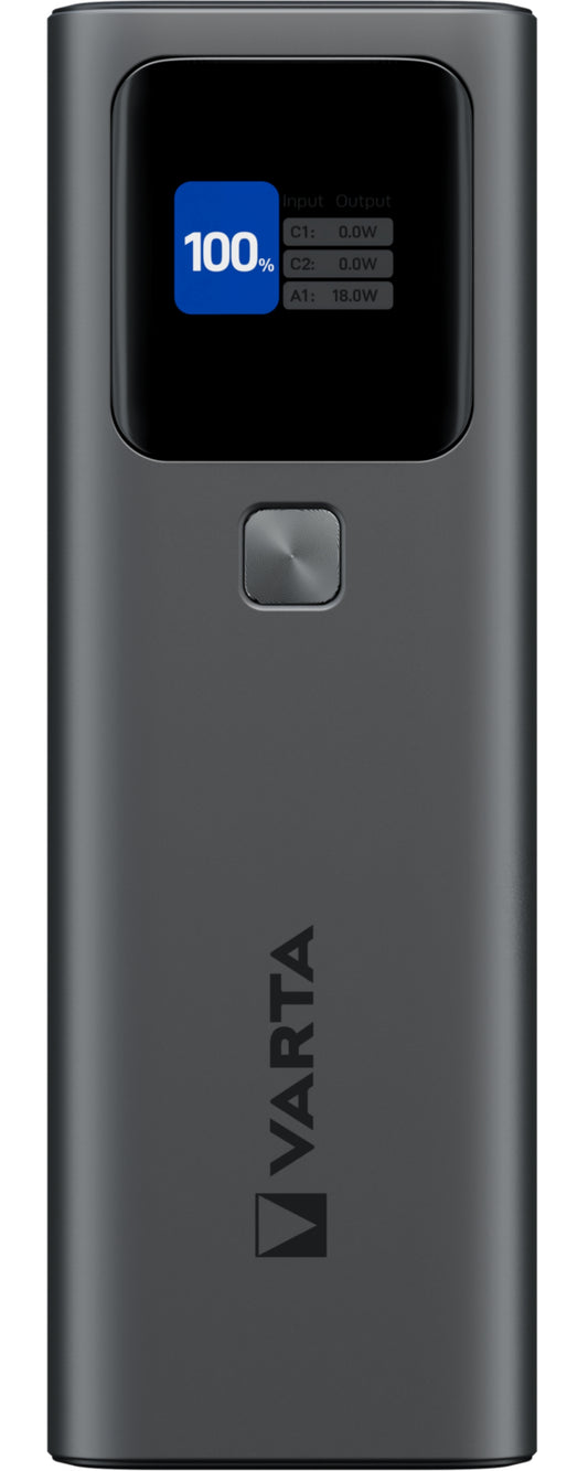 Externer Akku Varta High Speed, 27000mAh, 140W, QC + PD, 1 x USB-A - 2 x USB-C, Schwarz