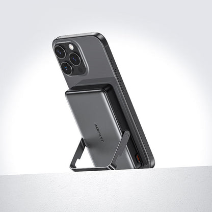 Externer Wireless Akku Acefast M17, 10000mAh, 22.5W, PD + FQI, 1 x QI - 1 x USB-C, Schwarz