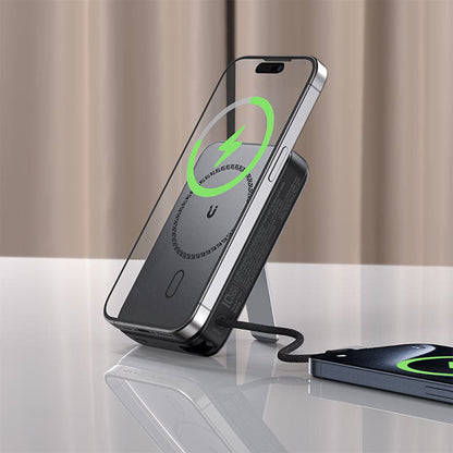 Batterie Externe Sans Fil Acefast M24, 10000mAh, 22.5W, PD + FQI, 1 x QI - 2 x USB-C, Gris