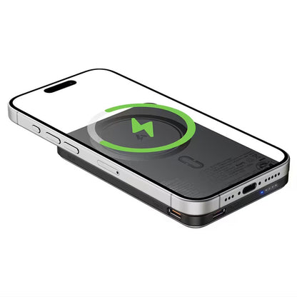 Batterie Externe Sans Fil Acefast M30, 5000mAh, 20W, PD + FQI, 1 x QI - 2 x USB-C, Noire