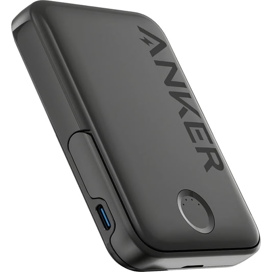 Anker 322 MagGo Wireless Externer Akku, 5000mAh, 12W, 1 x QI - 1 x USB-C, Schwarz A1618G11