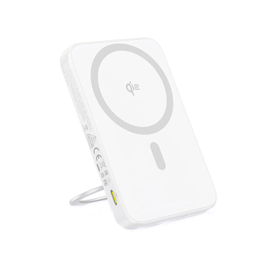 Batterie Externe Sans Fil Baseus PicoGo, 5000mAh, 20W, PD + FQI, 1 x QI - 1 x USB-C, Blanche P10076800213-01