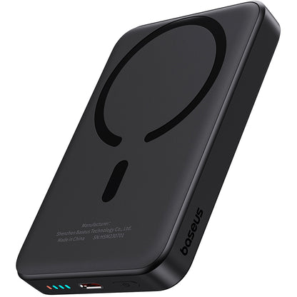 Batterie Externe Sans Fil Baseus Magnetic Mini, 10000mAh, 20W, PD + FQI, 1 x QI - 1 x USB-C, Noire P10059001113-00