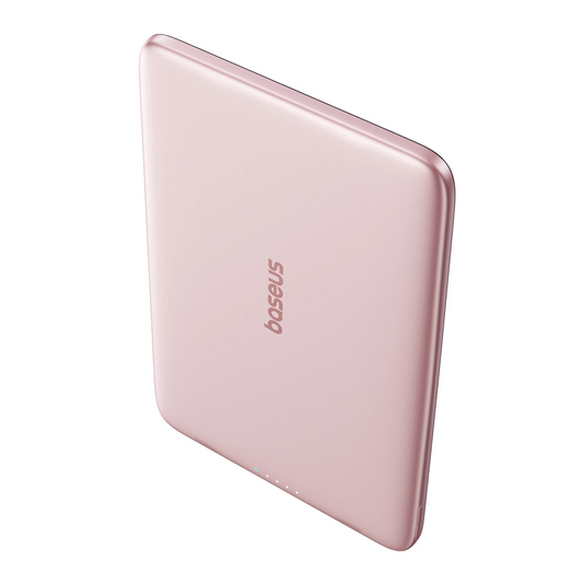 Batterie Externe Sans Fil Baseus PicoGo AM41, 5000mAh, 20W, PD + FQI, 1 x QI - 1 x USB-C, Rose