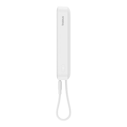 Externer Akku Wireless Baseus Magnetic Mini, 10000mAh, 20W, PD + FQI, 1 x Lightning - 1 x QI - 1 x USB-C, Weiß P10022109223-00