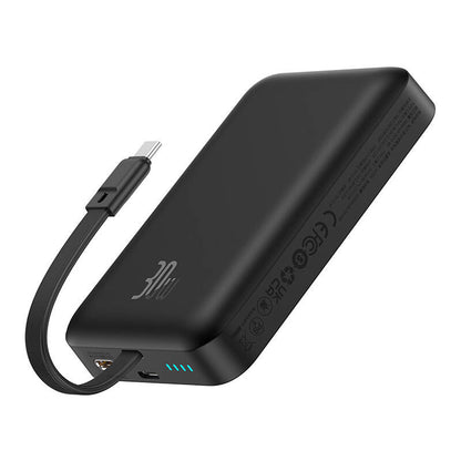 Batterie Externe Sans Fil Baseus Magnetic Mini, 10000mAh, 30W, PD + FQI, 1 x QI - 2 x USB-C, Noire P1002210B113-00