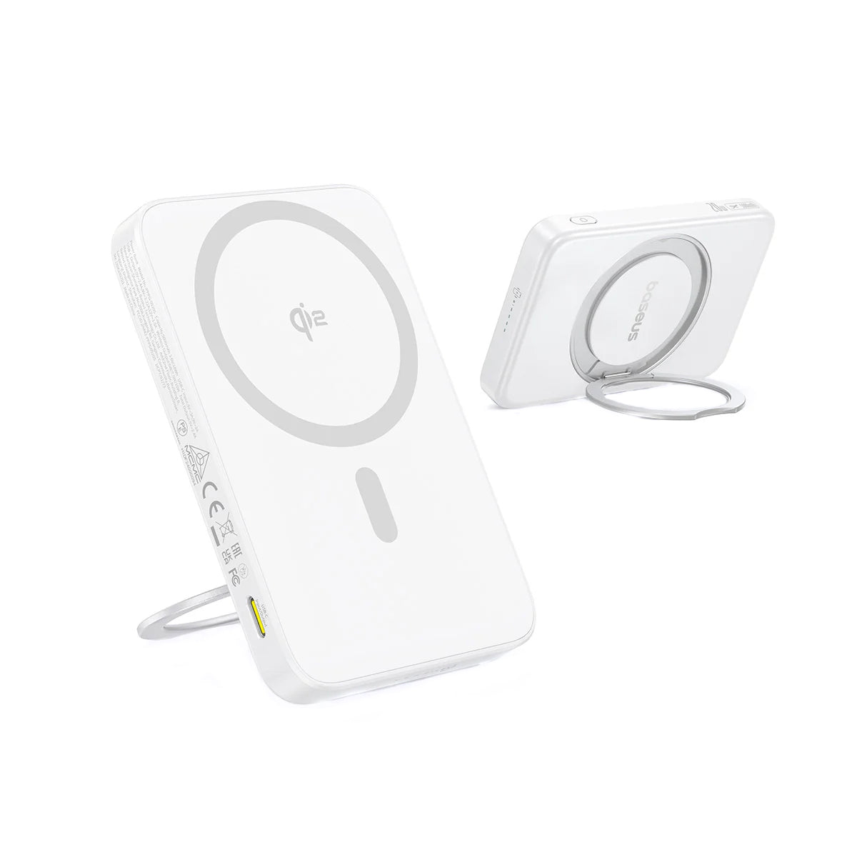 Batterie Externe Sans Fil Baseus PicoGo, 5000mAh, 20W, PD + FQI, 1 x QI - 1 x USB-C, Blanche P10076800213-01