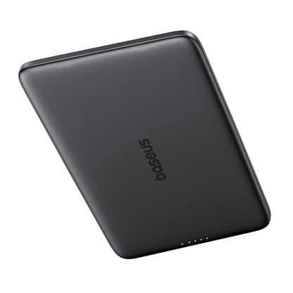 Externer Wireless-Akku Baseus PicoGo AM41, 5000mAh, 20W, PD + FQI, 1 x QI - 1 x USB-C, Schwarz