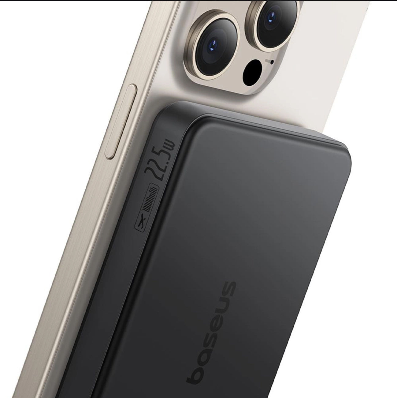 Batterie Externe Sans Fil Baseus Airpow2 Qi2, 10000mAh, 22.5W, QC + PD + FQI, 1 x QI - 1 x USB-A - 1 x USB-C, Noire P10080000123-00