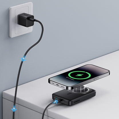 Batterie Externe Sans Fil Baseus Magnetic Mini, 10000mAh, 20W, PD + FQI, 1 x QI - 1 x USB-C, Noire P10059001113-00