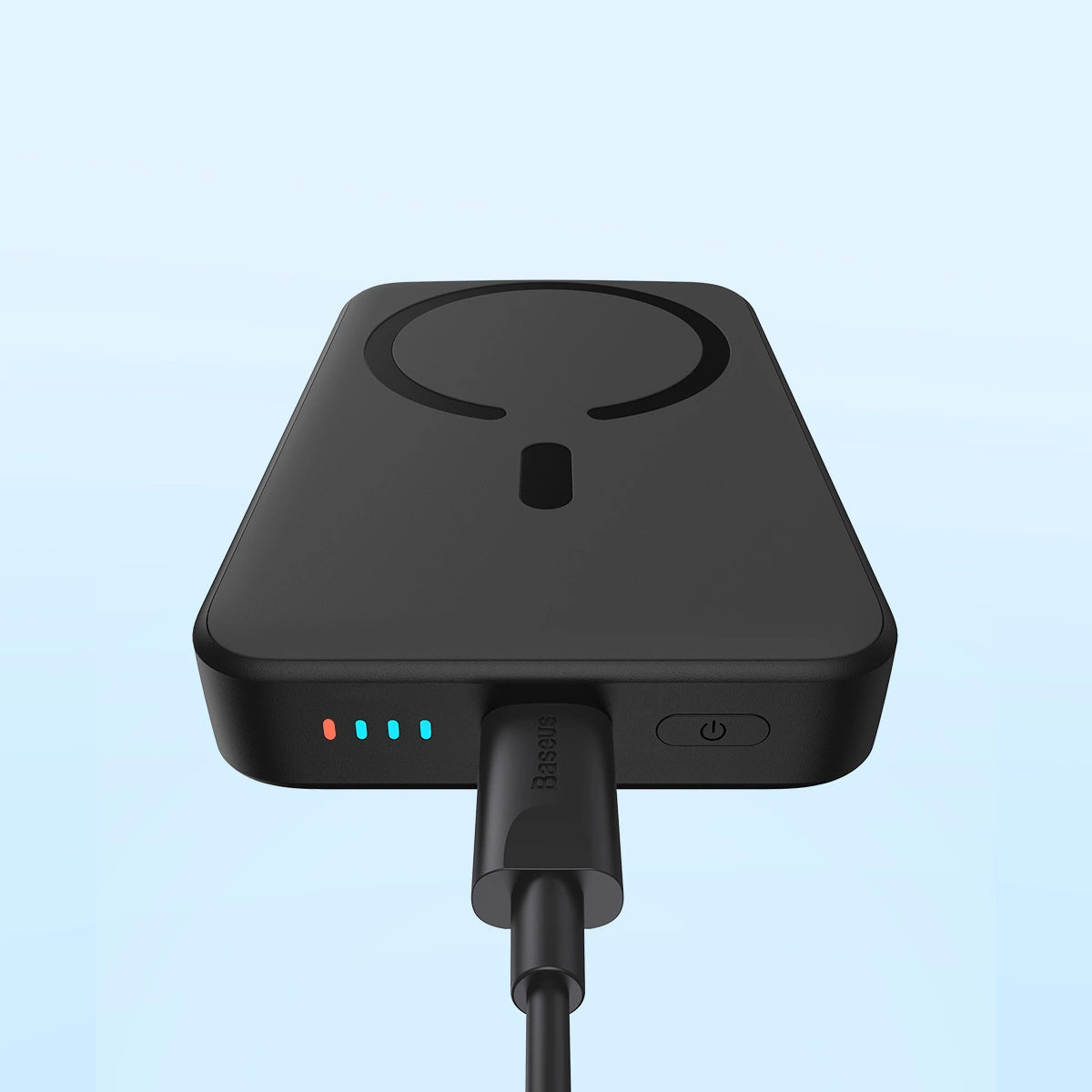 Externer Wireless Akku Baseus Magnetic Mini, 10000mAh, 20W, PD + FQI, 1 x QI - 1 x USB-C, Schwarz PPCX070001