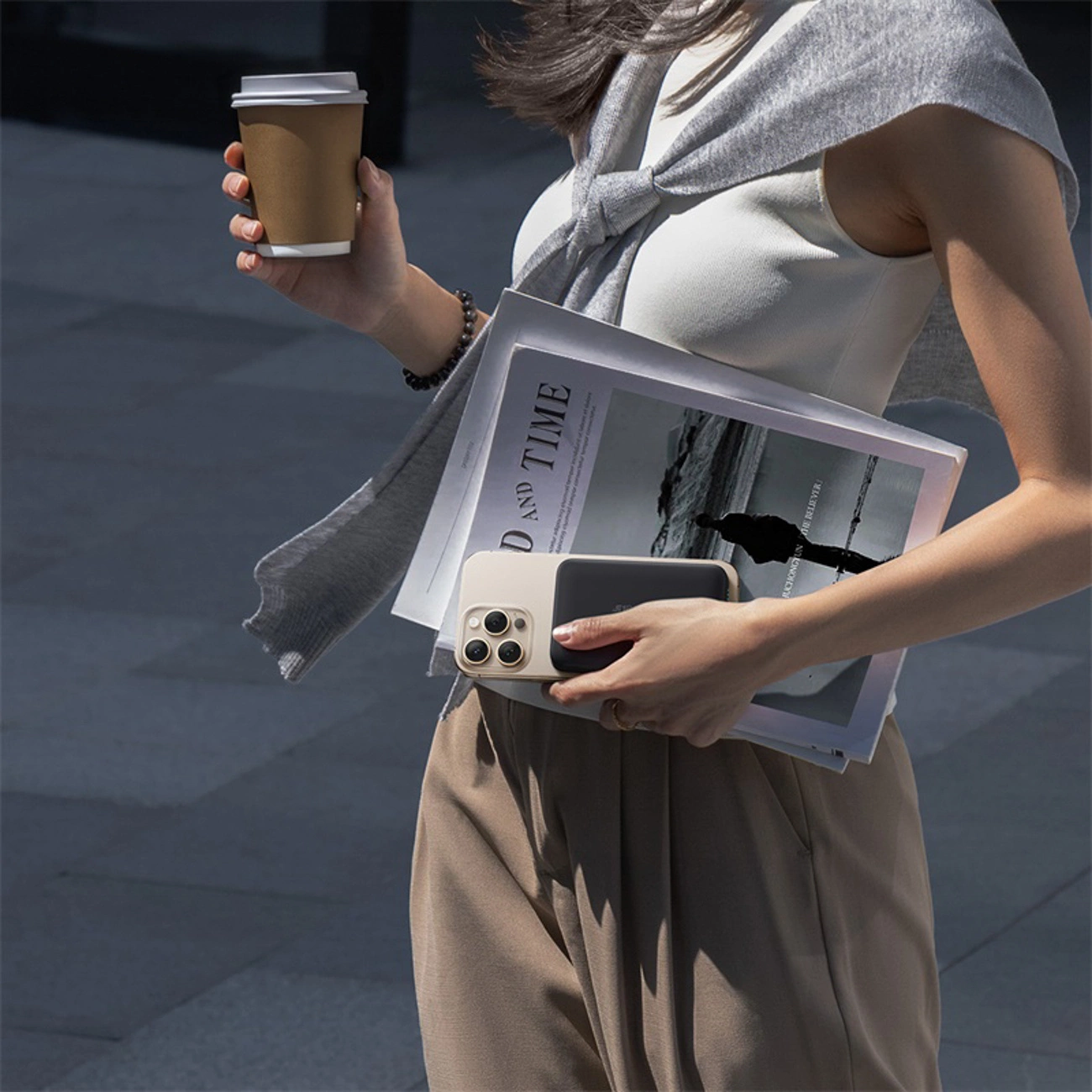 Batterie Externe Sans Fil Baseus EnerFill FM11 Ultra-Mini, 10000mAh, 22.5W, PD + FQI, 1 x QI - 1 x USB-C, Noire P1008210E123-00