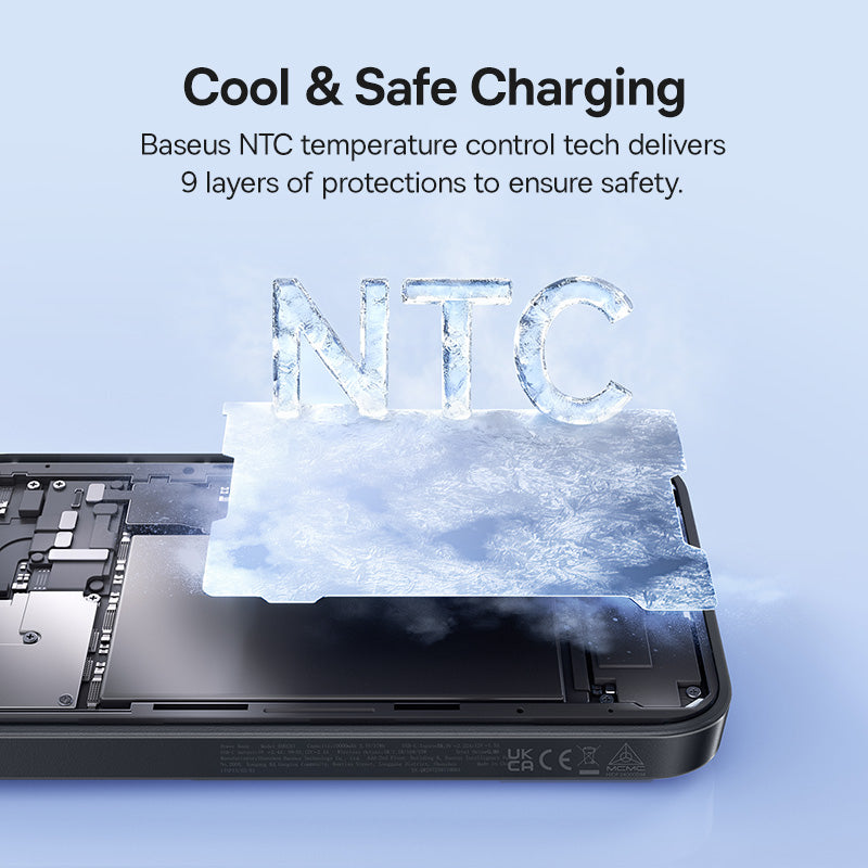 Batterie Externe Sans Fil Baseus EnerFill FM11, 10000mAh, 30W, PD + FQI, 1 x QI - 1 x USB-C, Noire